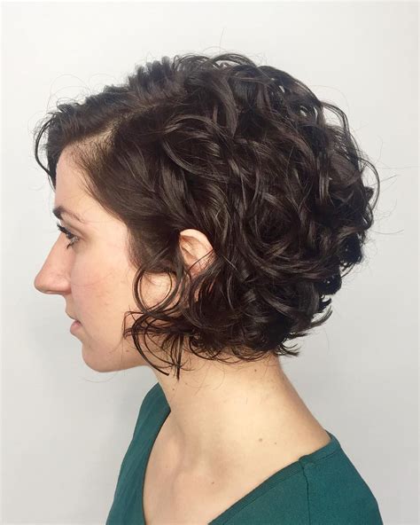 Unique Hairstyles For Short Curly Hair Different Styles Bob Cute Parted In The Middle