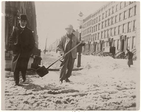 Vintage Snow Removal In The New York City Late 19th