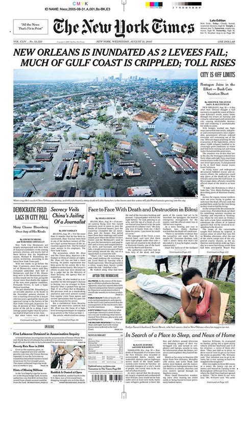 The Front Page Photos That We Cant Forget From Hurricane Katrina Huffpost Latest News