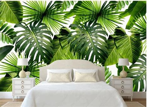 Custom Wall Mural Tropical Rain Forest Wallpaper Fresh Green Etsy