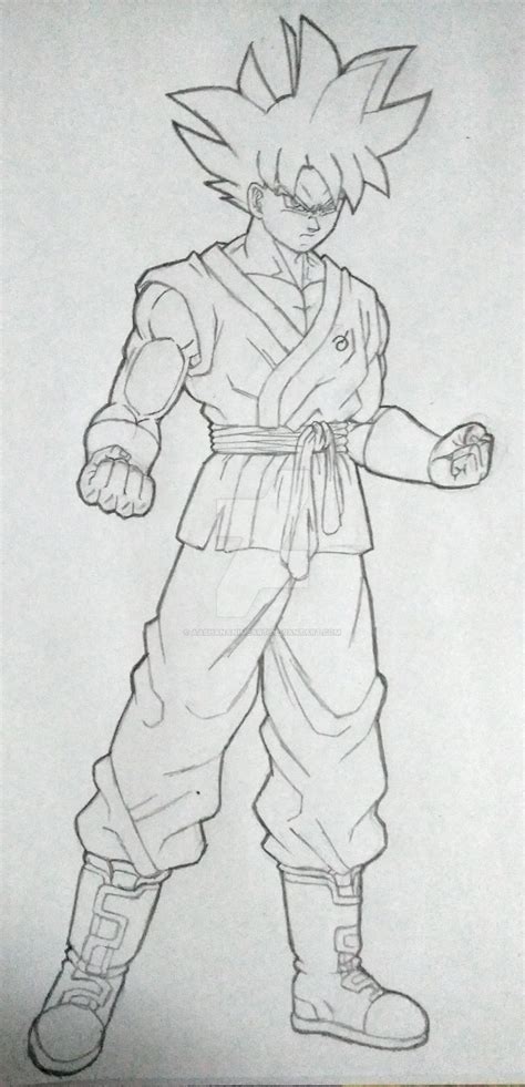 Goku Ultra Instinct Sketch By Aashananimeart On Deviantart