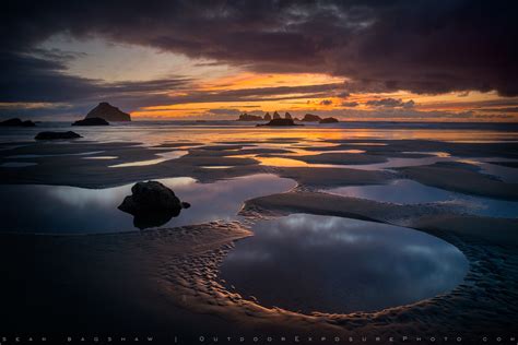 Pools Of Light Print Bandon Oregon Coast