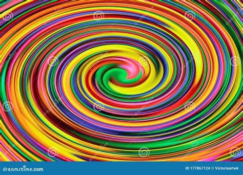 Multicolored Spiral Twisted Abstract Background Spirally Twisted