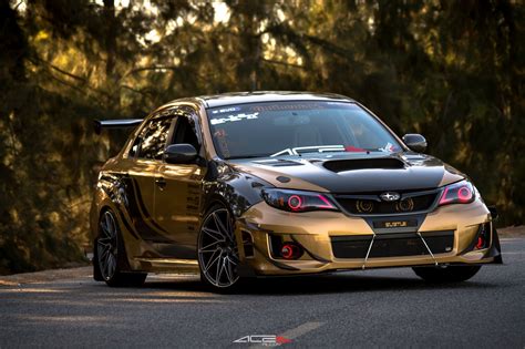 Beast Mode On Custom Gold Debadged Subaru Wrx — Gallery