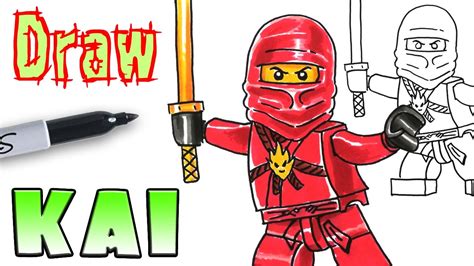 How To Draw Ninjago Kai Lego Coloring Pages Youtube