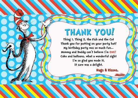 Dr Seuss Thank You Card Free Printable
