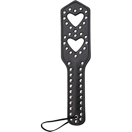 Amazon Com Venesun Heart Spanking Paddle Inch Studded Faux Leather Paddle For Adult Sex
