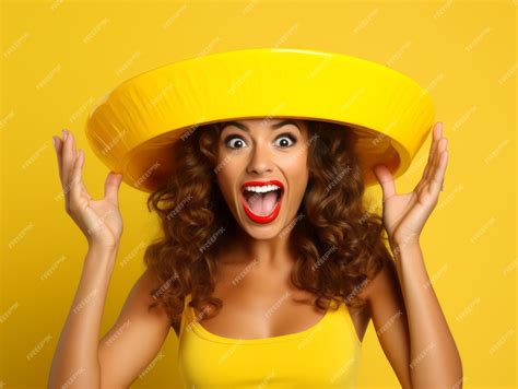 Premium Ai Image 40 Year Old Mexican Woman In Playful Pose On Solid Background