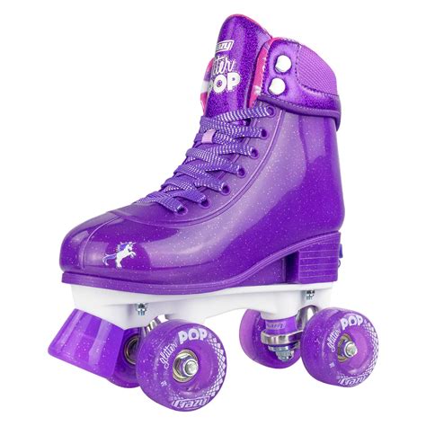 Crazy Glitter Purple Pop Size J12 2 Or 3 6 Adjustable Roller Skates