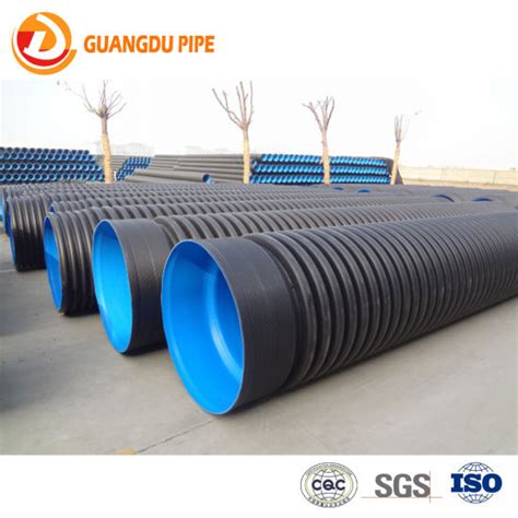China Hdpe Sn8 Double Wall Corrugated Perforated Drainage Pipe China