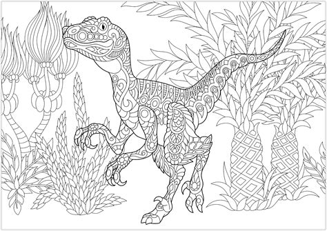 36 Dinosaur Coloring Pages For Adults Background Colorist