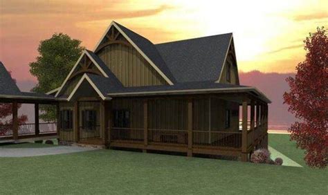 Lakefront House Plan Wraparound Porch Walkout Basement Jhmrad 64297