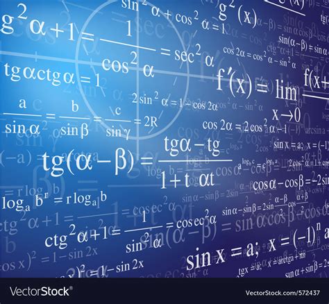 Mathematics Background With Formulas Royalty Free Vector