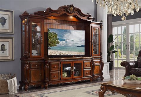 91440 Antique White Finish Entertainment Center Gorsedd Collection by ...
