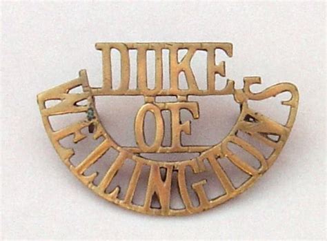 Duke Of Wellingtons 3 Line Brass Stitle Jeremy Tenniswood Militaria