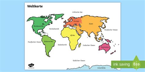 Weltkarte zum ausdrucken oder fur ihre wandbild gestaltung. Weltkarte Der Kontinente | Karte Europa