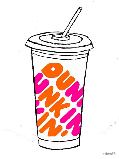 Dunkin Donuts Doodle Sticker For Sale By Eshen12 Redbubble