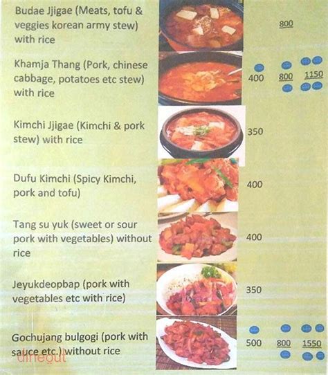 Menu Of Busan Korean Restaurant Aruna Nagar Delhi Dineout Discovery