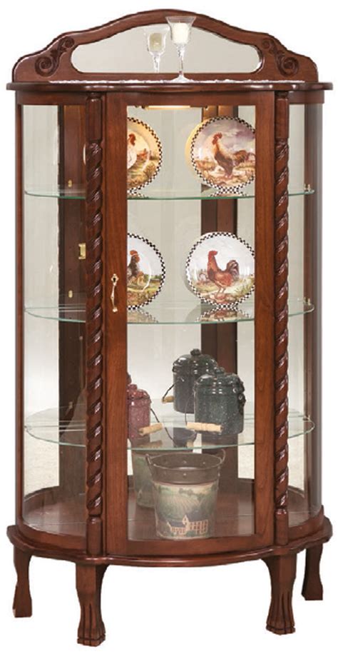 Designed to proudly put some of your favorite items on display. Short Rope Twist Curio Cabinet - Solid Wood