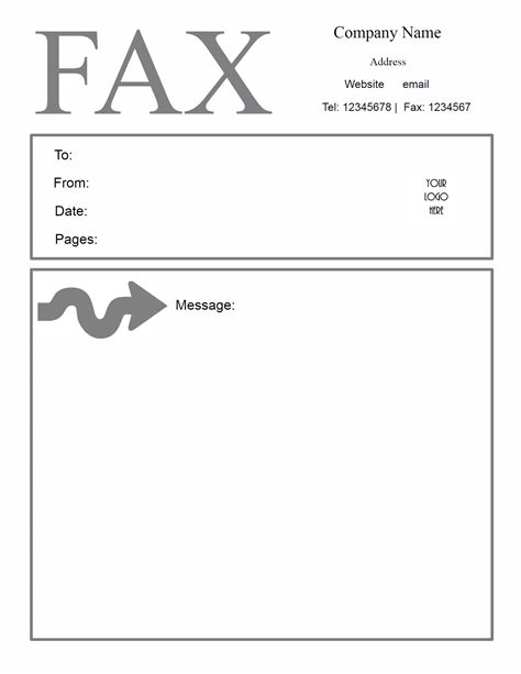 Fax Cover Sheet Free Template