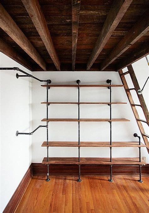 Ever thought of using a galvanized pipe as a closet rod? Hot Trend Alert: Open Closets | Open closets, Plumbing ...