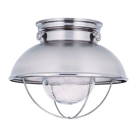 Coordinate with other fixtures from the castine collection for a stunning effect. Sea Gull Lighting 886991S-12 Black Sebring Outdoor LED Flush Mount Ceiling Fixture ...