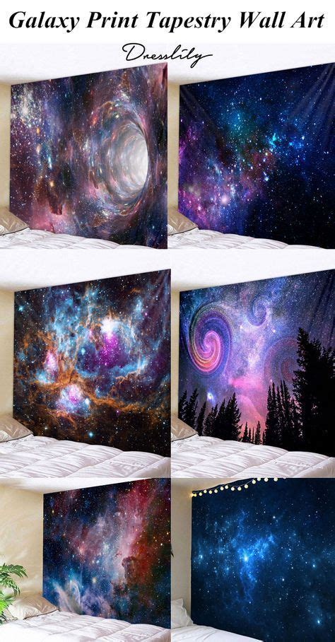 Colorful Galaxy Print Tapestry Wall Art Tapestry Wall Art Tapestry