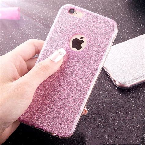Glitter Powder Bling Cute Phone Cases For Iphone 5 5s Se 6 6s Plus