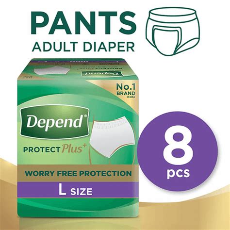Depend Adult Diaper Pants Large 8s Adult Care Walter Mart
