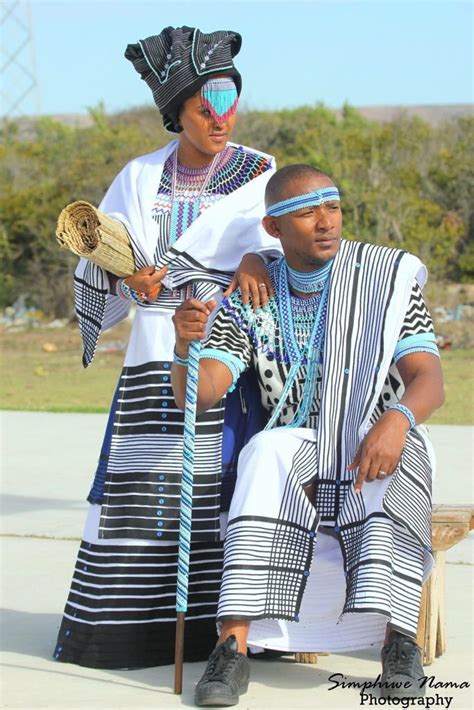 Xhosa Bride And Groom In Traditional Xhosa Umbhaco South African