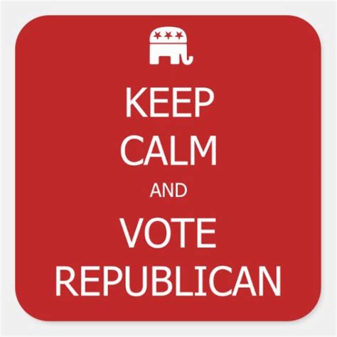 Keep Calm And Vote Republican Stickers Zazzle