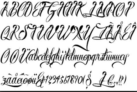 Tattoo Script Font Calligraphy Tattoo Font Generator Best Design Idea