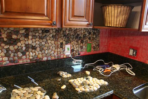 Garden Stone Kitchen Backsplash Tutorial How To Backsplash Home