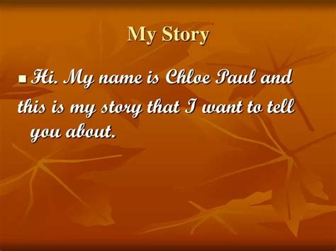Ppt My Story Powerpoint Presentation Free Download Id6688035
