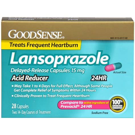 Good Sense Acid Reducer Lansoprazole Delayed Release Capsules 15 Mg 2