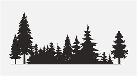Treeline Silhouette Clip Art