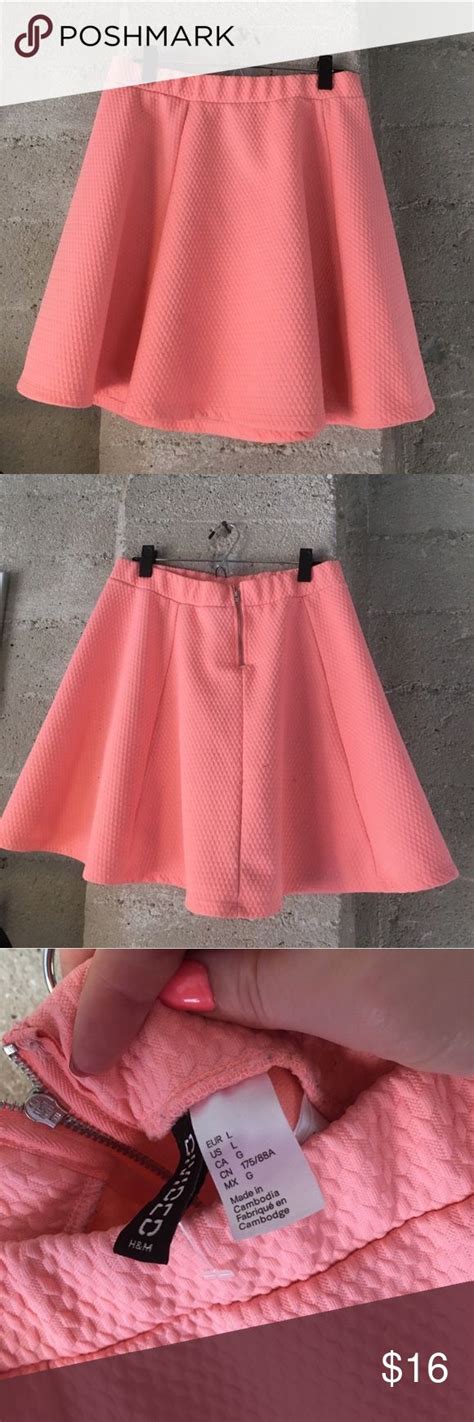 Hot Pink Pleated Handm Skater Skirt Pink Skater Skirt Clothes Design Fashion