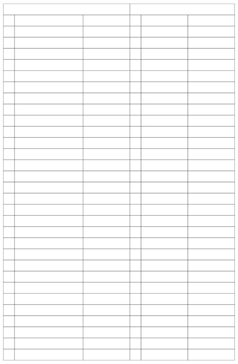 Printable Blank Chart