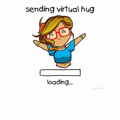 Hug Virtual Gifs Clipart Oof Sending Send