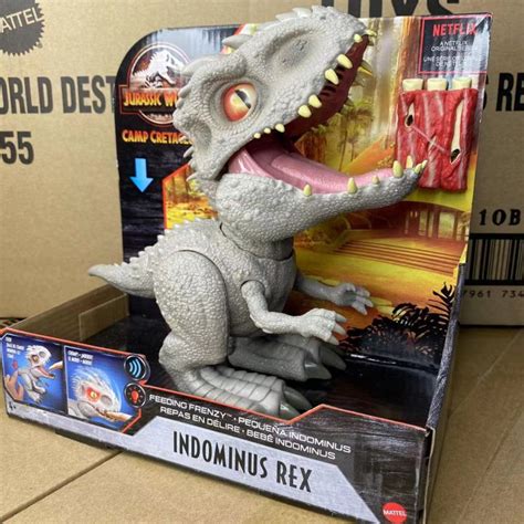 Mattel Jurassic World Indominus Rex Action Figure Camp Chalky Feeding Frenzy With Lighting