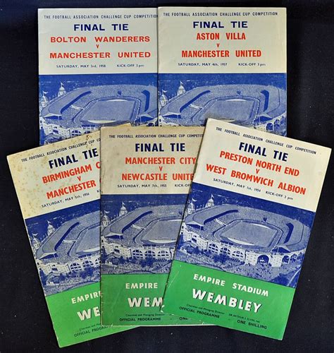 Mullocks Auctions 1950s Fa Cup Final Football Programme Selection