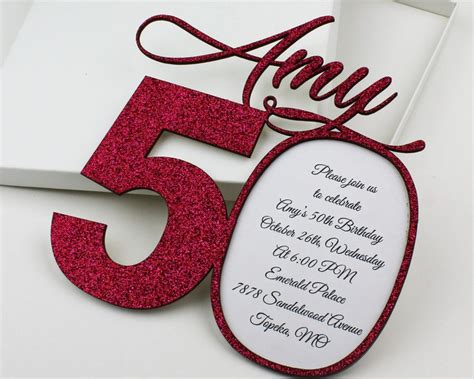 Personalized 50th Birthday Card Red Birthday Card Daddy 50th Etsy