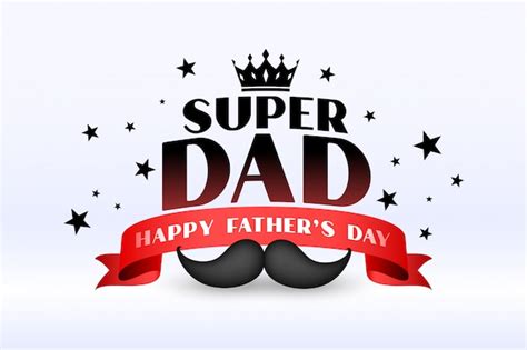 Free Vector Lovely Super Dad Banner For Happy Fathers Day