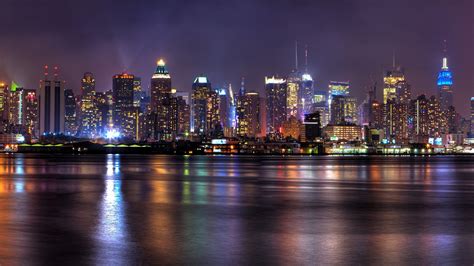 Free Download New York City Skyline At Night Wallpaper
