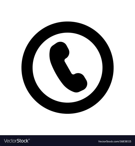 Phone Flat Icon Black Symbol Of Phone Royalty Free Vector