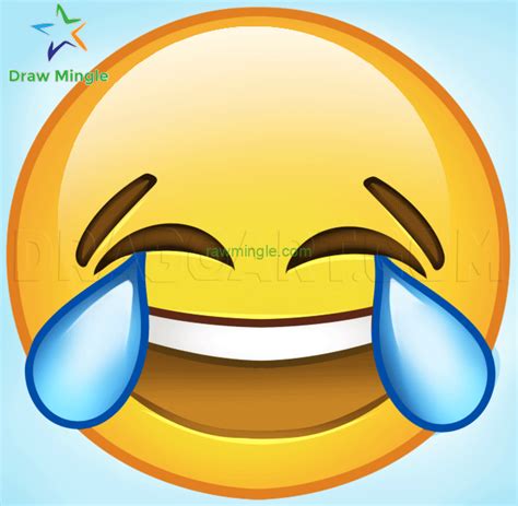 How To Draw Laughing Emoji Step By Step Guide Drawmingle Draw Mingle