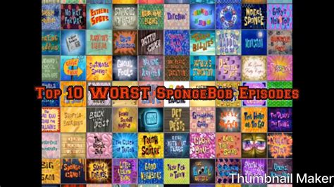 Top 10 Worst Spongebob Squarepants Episodes Youtube