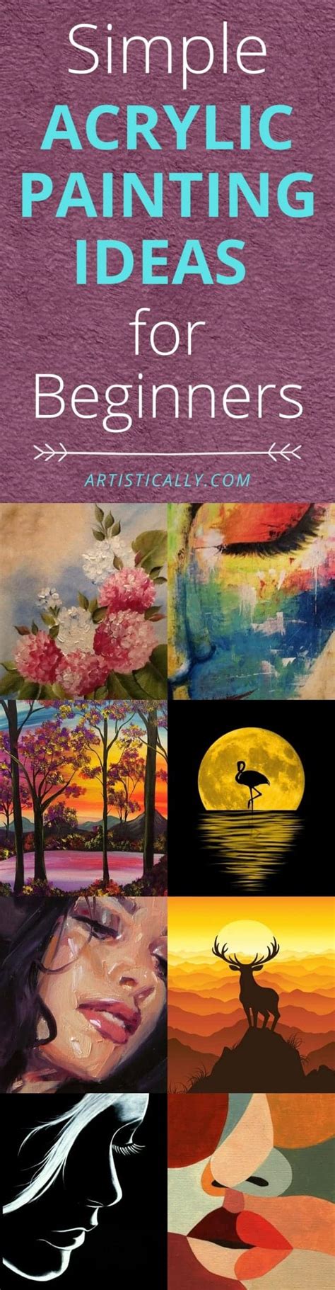 42 Simple Acrylic Painting Ideas for Beginners | Artisticaly - Inspect