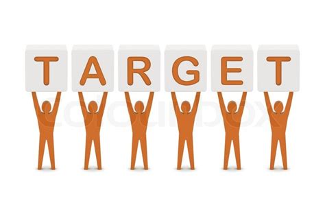 Men Holding The Word Target Concept 3d Stock Image Colourbox