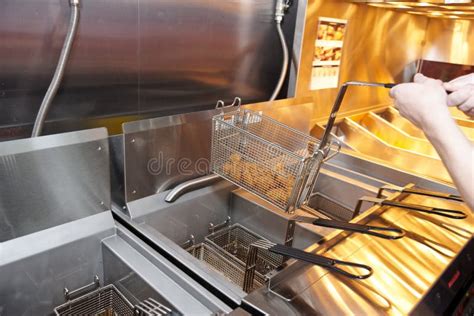 Deep Fryer N Restaurant Kitchen Stock Photo Image Of Friture Boiler